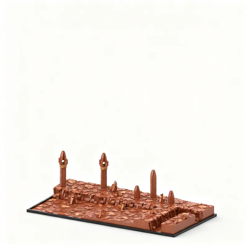 3274pcs MOC Star Battle Geonosis Battlefront II Model Building Blocks Christmas Gift Architecture Toy Art Collection Display view 2