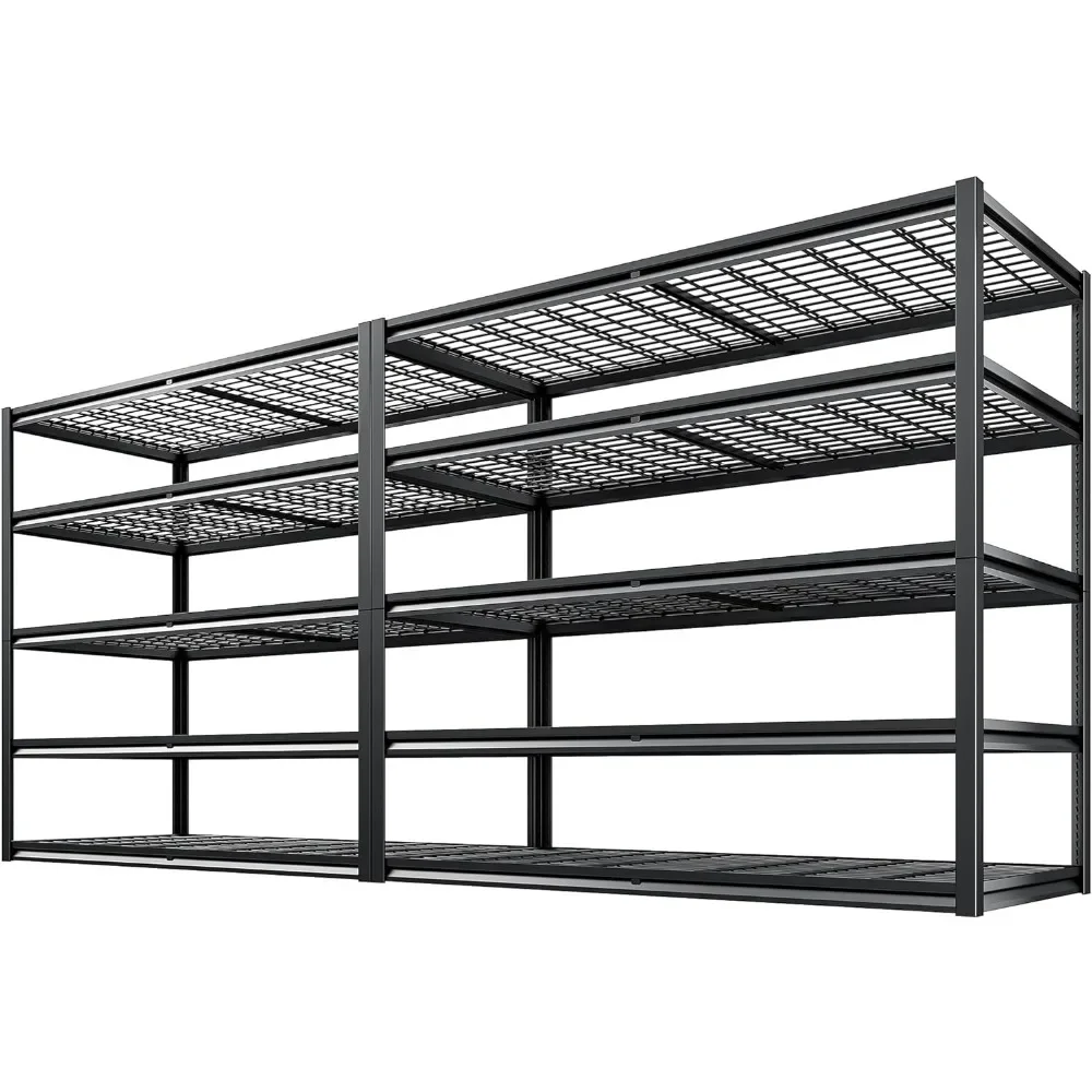 55.2'' W x 78.2'' H x 26'' D, 5-Tier Metal Garage Shelving Units, 3000LBS Capacity, Adjustable Heavy Duty Shelves，Equipment rack