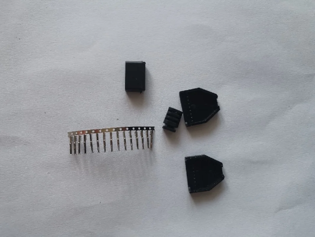 2 Sets Repair Replacement Parts 15Pin Male/Female Connector Plug Black For Neo‑Geo MVS AES Game Console Cable