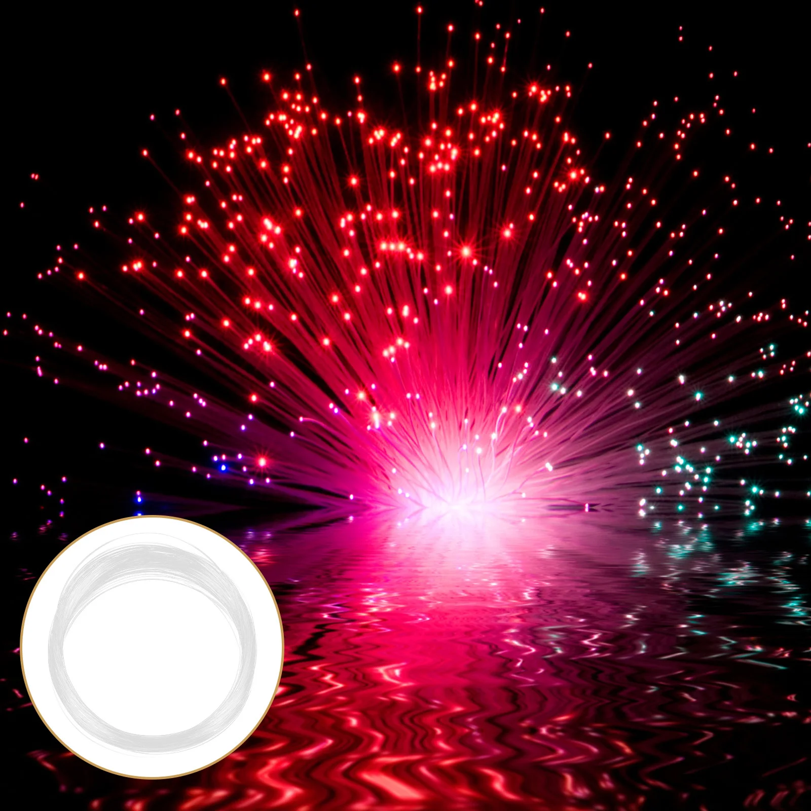 سلسلة ضوء الألياف الضوئية تعمل بالطاقة الشمسية مقاوم للماء مصباح الحديقة في الهواء الطلق لحديقة شرفة ساحة ديكور سلسلة ضوء بصرية #6