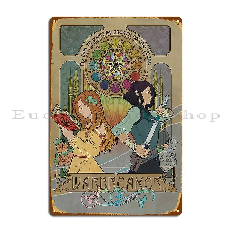 Warbreaker Poster Cosmere Siri And Vivinna E Metal Plaque Design Create Create Garage Decoration Wall Cave Tin Sign Poster