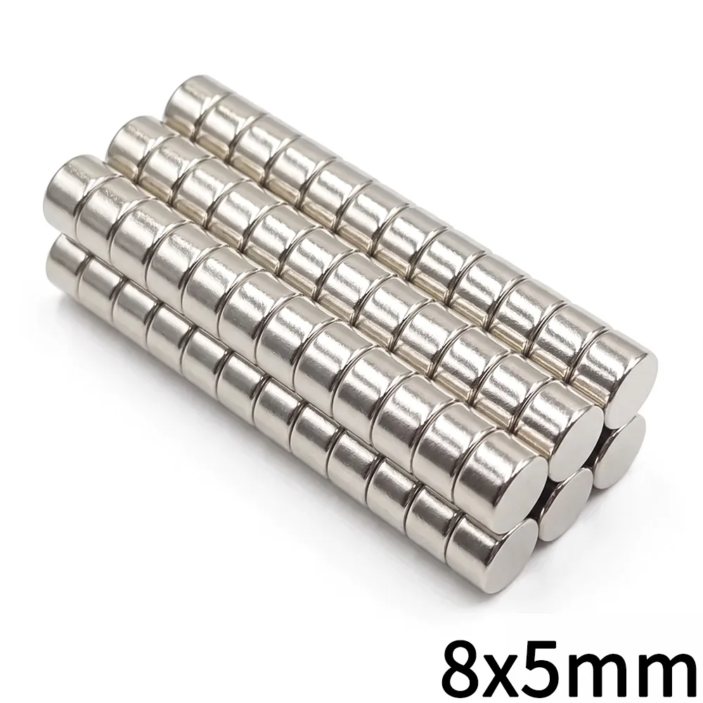 10/20/50/100Pcs Round Magnet 8x5 mm Neodymium Magnet N35 8mm x 5mm Permanent NdFeB Super Powerful Strong Small Magnets Iman