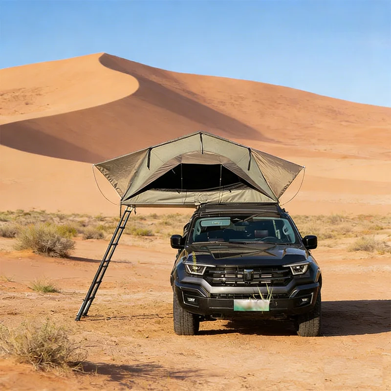 Universal Outdoor Soft‑Top Four‑Season Roof Top Tent, Quick Deploy No Assembly Required with Thickened Aluminum Alloy Frame