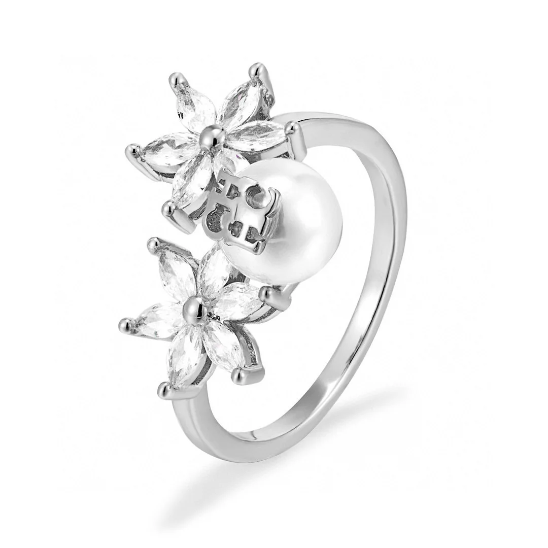 

Blossom Zirconia Earrings, Floral Stud Earrings for Women, Minimalist Chic Jewelry,Everyday Luxury Earrings