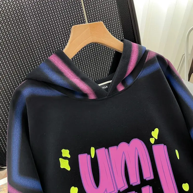 Autumn Women Hoodie Korean Fashion Loose Oversized Women Tops Luxury Designer Letter Print Hoodie Pullover Women Clothes