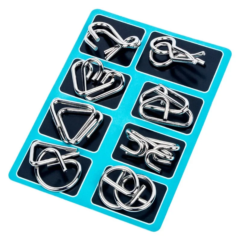 Creativity Metal 3D Montessori Puzzle Wire IQ Mind Brain Teaser Puzzles for Children Adults Anti-Stress Reliever Toys Kids Gifts