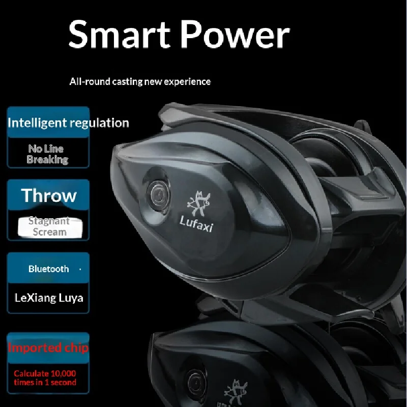 Lufaxi Dc Baitcasting Reel Magnesium Alloy Smart Electronic Brake Full Metal Micro Bait General Purpose Click Noise Bluetooth