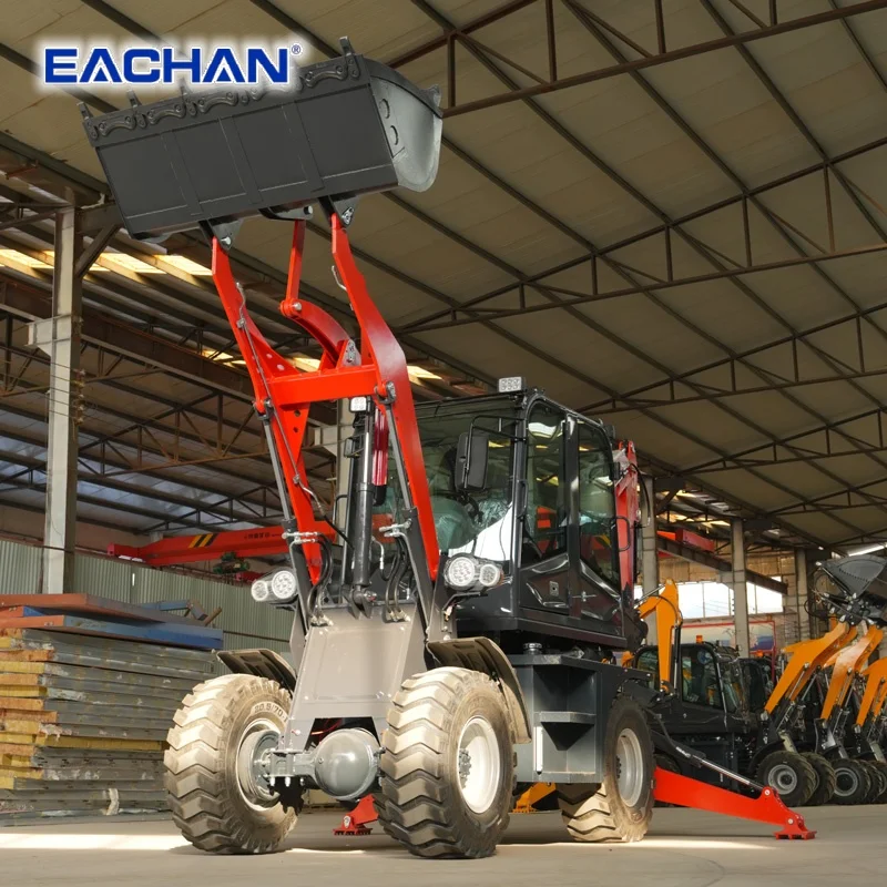4WD Hydraulic Wheel Backhoe Loader Diesel Engine Construction Farm Loader Backhoe Earth Moving Equipment Customized