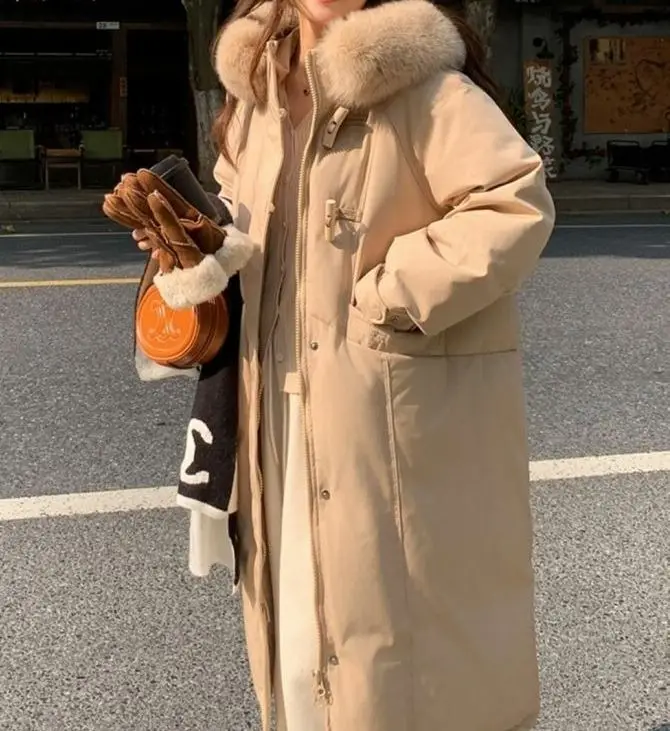 2025 Winter New Style Thick Knee-Length Cotton Coat