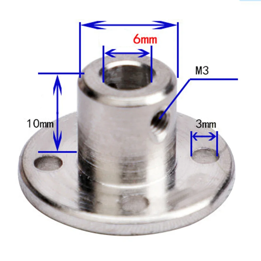 Screws Flange Coupling Motor Guide For Model Shafts Power Tools 22x22x12mm 4pcs 6mm Inner Diameter Flange Couplings Practical