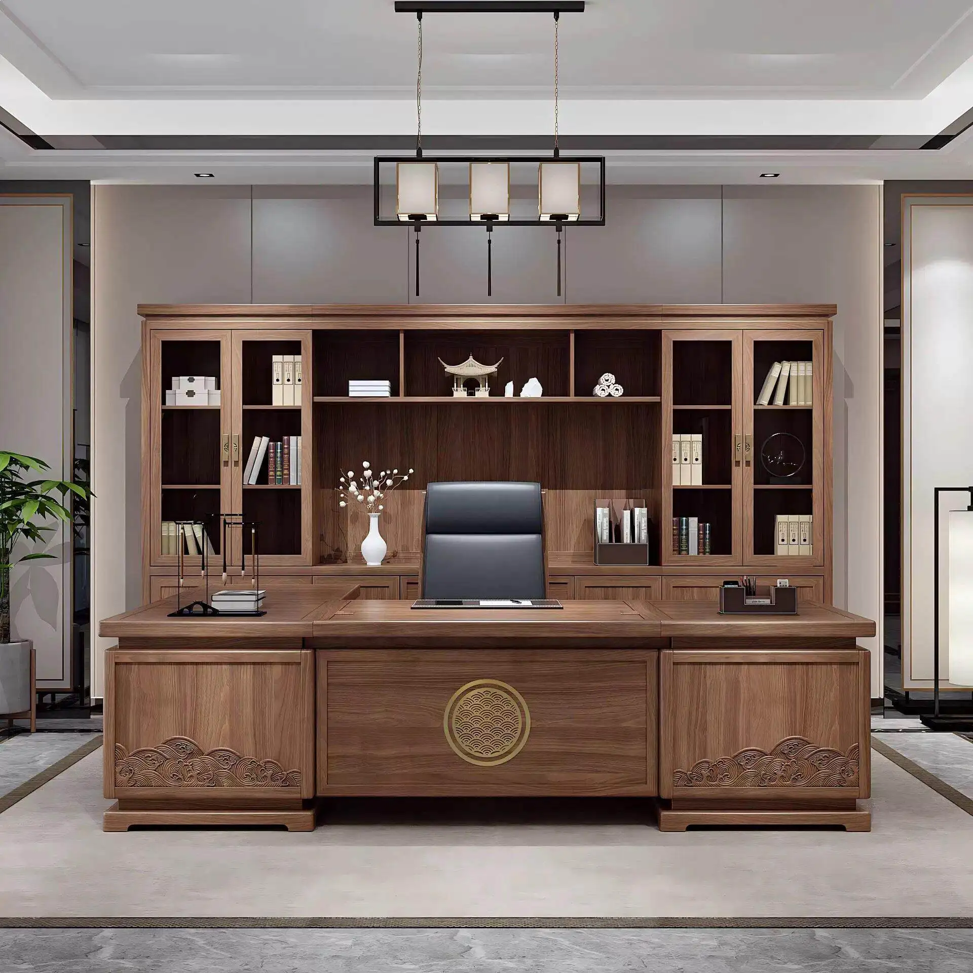 DSA new Chinese black walnut desk Taipan desk Song aesthetic desk high-end president table solid wood furniture