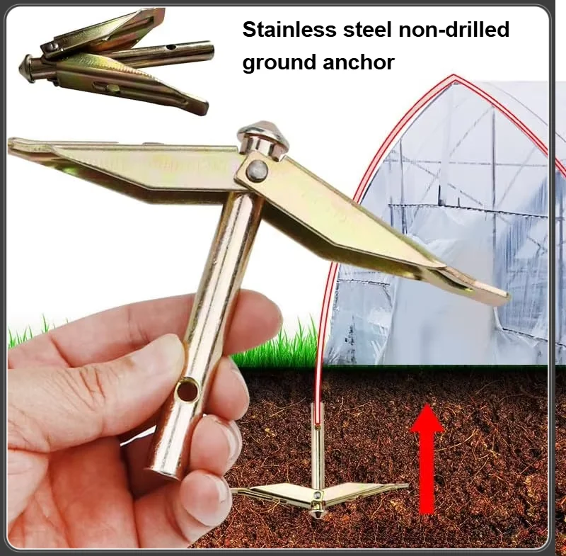 Heavy Duty Ground Anchors Greenhouse And Grape Trellis Fixers Dual Layer Earth Anchors For Tree Branches And Vineyards