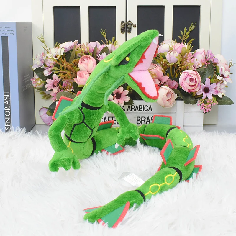 ตุ๊กตาโปเกมอน rayquaza ตุ๊กตาสัตว์นุ่มนิ่มของขวัญสุดพิเศษขนาด75ซม./30นิ้ว