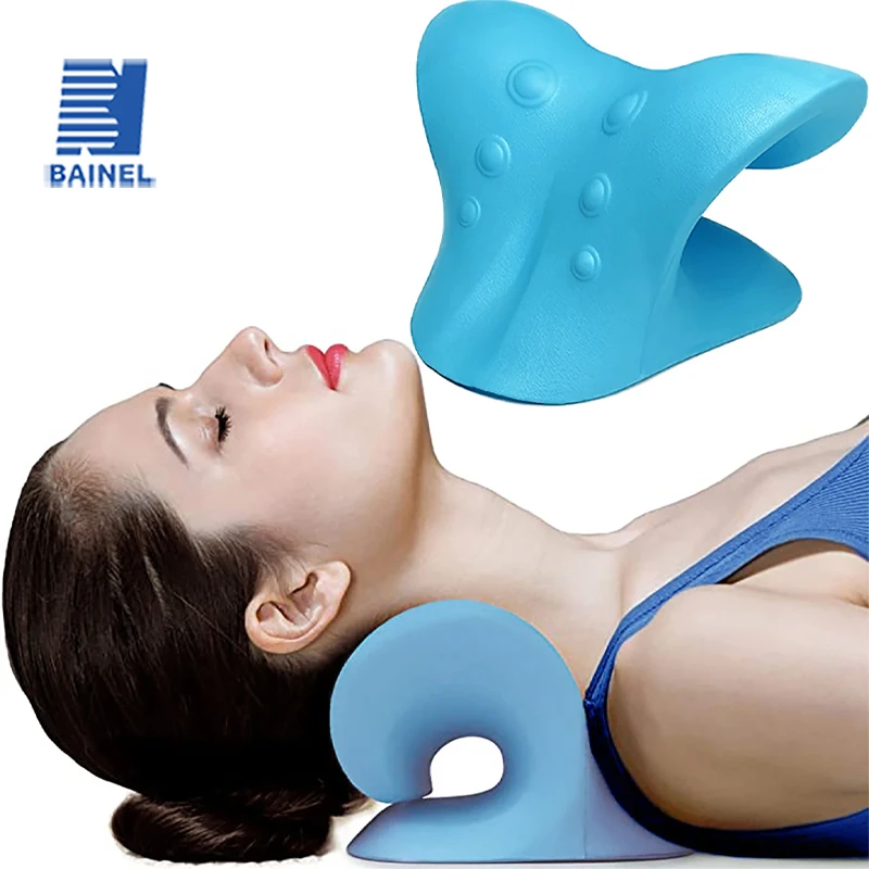 Cervical Traction Device for Spine Alignment - Chiropractic Pillow for TMJ and Headache Relief