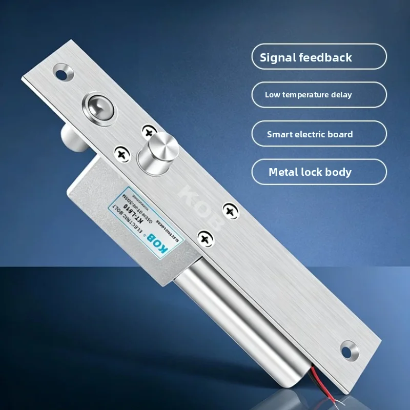 KOB Collision Bead Positioning Access Control Electric Plug Lock 12VDelayed Feedback Electric Control Lock Glass Door Latch Lock
