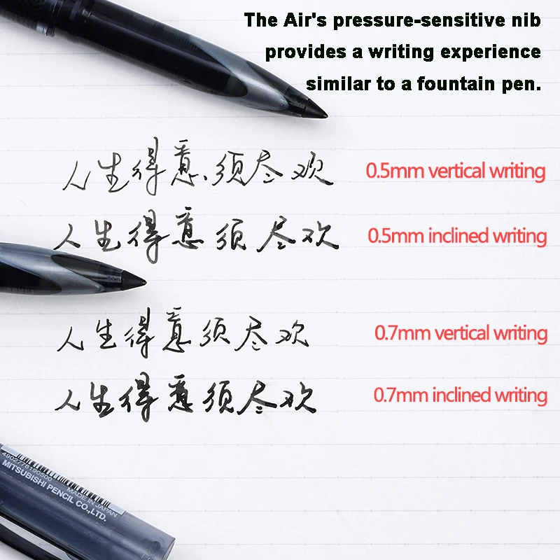 UNI Uni-ball UBA188 Air Roller Ball Pen, 0.5/0.7mm Resin Nib Calligraphy Brush Super Smooth for Handwriting, Signature, Drafting