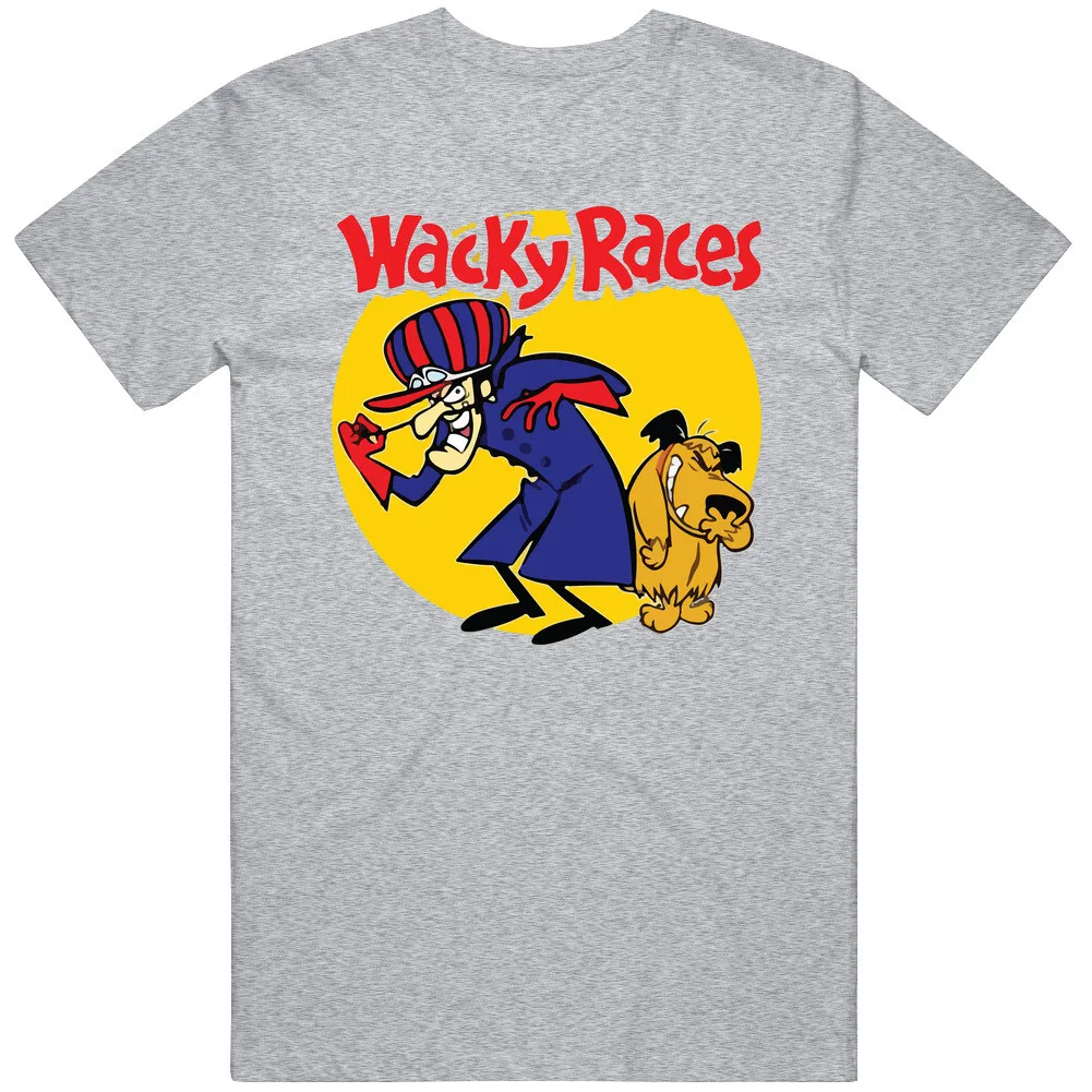 Wacky Races Boy And Dog Hanna Barbera Póster de dibujos animados Fan Raglan Tee Clase unisex