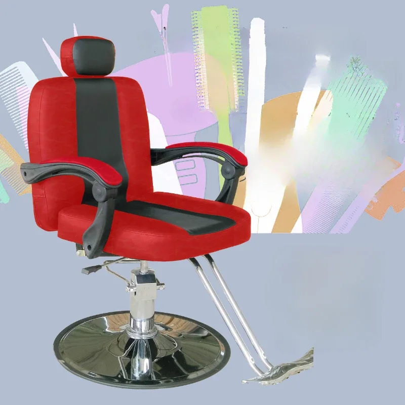 

Beauty Barber Chair Red Hairdressing Professional Makeup Chair Office Aesthetic Ergonomic Sedia Barbiere Hair Salon Furniture