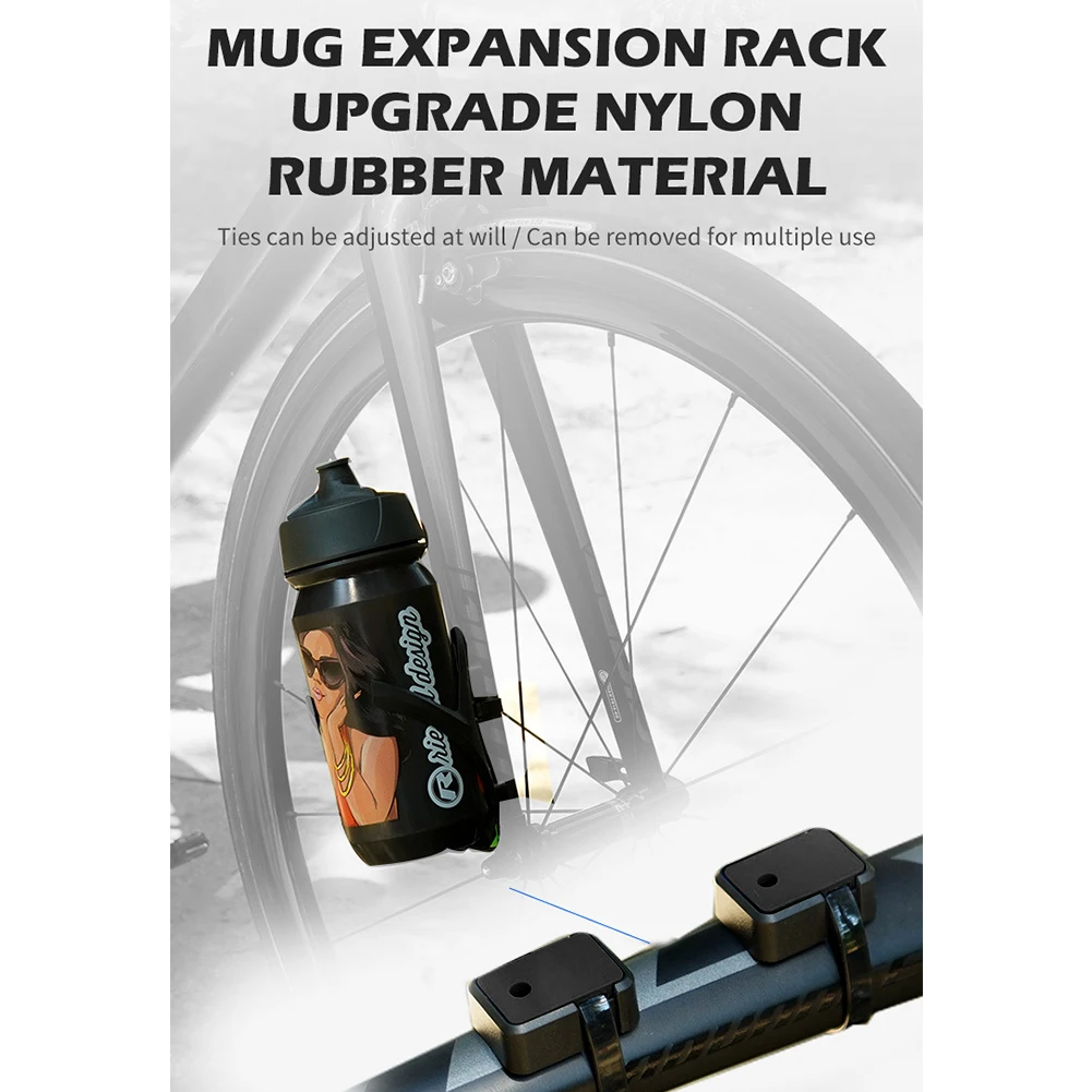 Folding Bike Kettle Holder Rack Adapter Water Bottle Cage Stand Base Fixing Clip