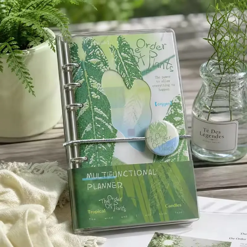 Creative Plant Theme Detachable Multi-Page Loose-Leaf Notebook Portable Multifunctional Notepad DIY Notebook