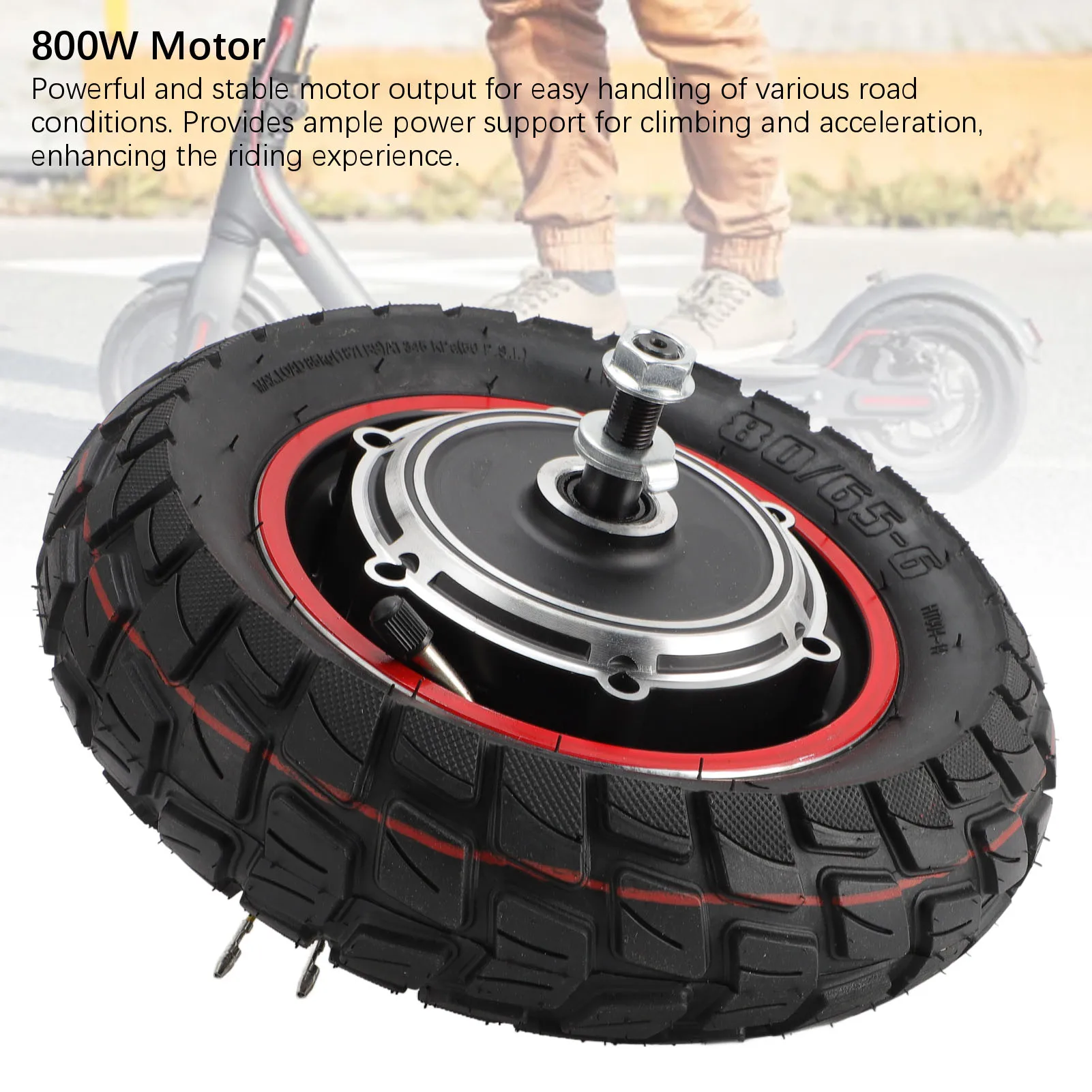 Silnik elektryczny do hulajnogi, tylna kółka z metalowo-gumowym wałem, silnik napędowy tylnego koła hulajnogi, cichy, łatwy montaż, 48V 800W do modernizacji