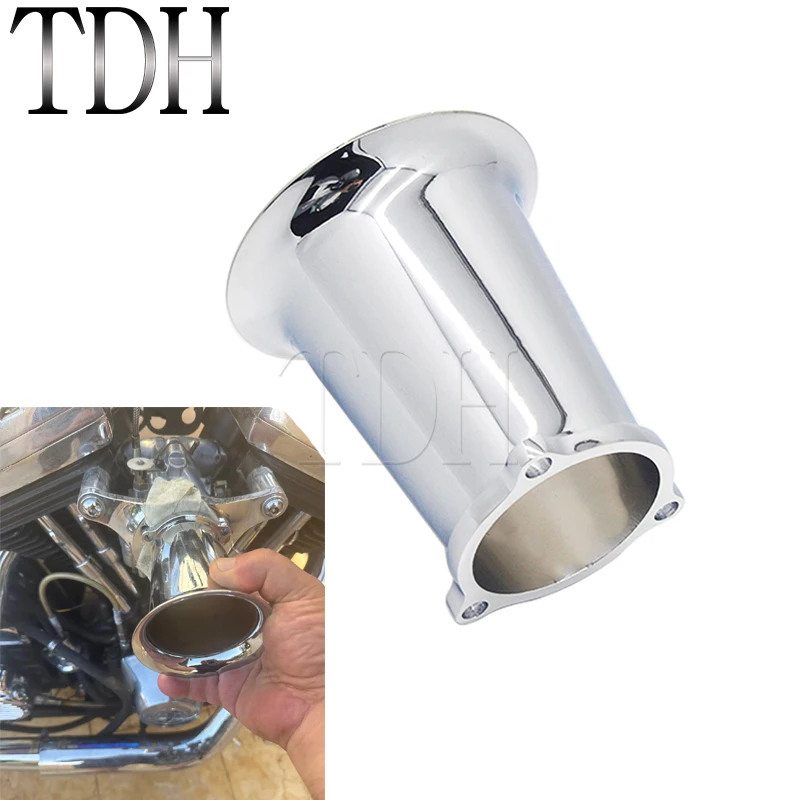 Motorcycle CNC Velocity Stack Air Cleaner Intake Filter Carburetor Chrome Aluminum For Harley Sportster Softail Dyna Cafe Racer