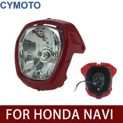 Motorcycle Headlight Assembly Fairing for Honda  2017-2021 NAVI NVA110B NAVI 110 33110-k74-a01 Red Motorcycle Light