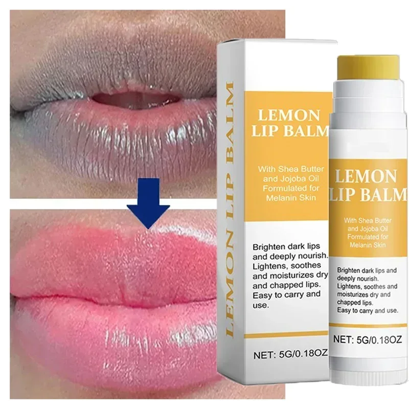 Lemon Ginger Lip Balm Remove Dark Balm Lighten Melanin Mask Gloss Oil Exfoliatings Clean Moisturizing Korean Lip Care Products