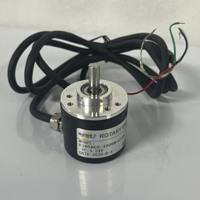 Rotary Incremental Encoder 38S6G5-B-G24N AB 2-Phase Connection 50/100/200/360P/R 5-24V Solid Shaft DC Open Collector NPN Output