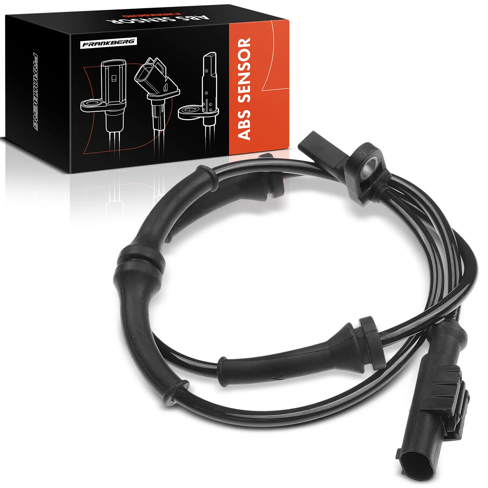Frankberg 1x ABS Sensor Achteras Links Rechts voor Fiat Panda 169 1.1L 1.2L 1.4L 2003-2013 51753528