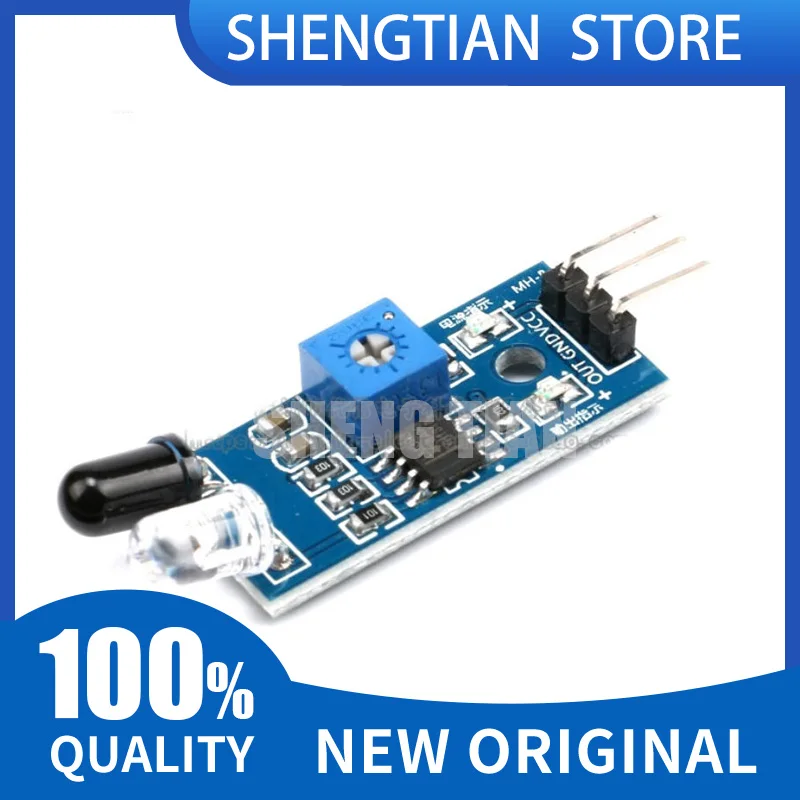 5pcs Infrared barrier Module car obstacle avoidance obstacle avoidance sensors Black Line Identification adjustable distance