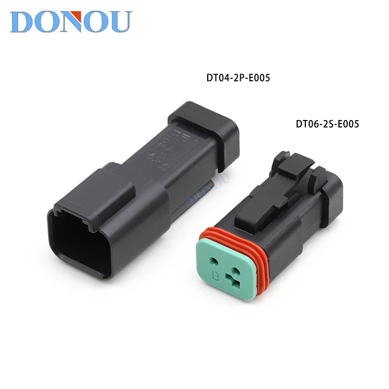 1set 2pin DT04-2P/DT06-2S-E005 suitable for male female wiring harnesses of LED lamp plugs for construction machinery excava