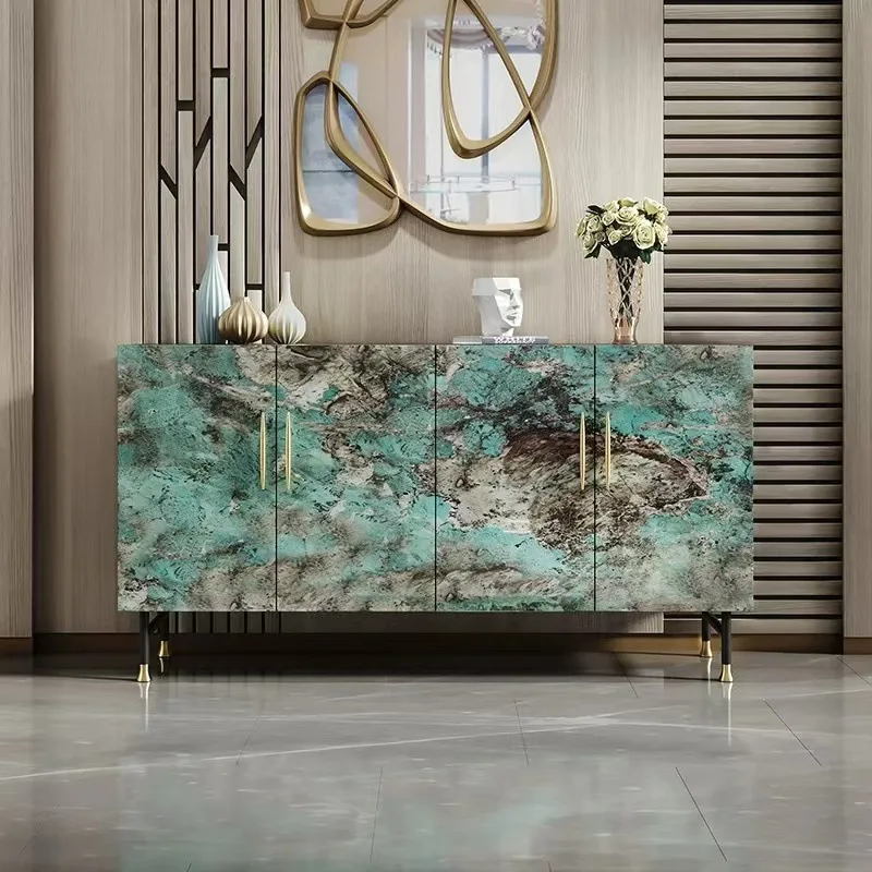 

Light luxury entrance cabinet apartment living room painted storage cabinet Italian minimalist high-end storage side