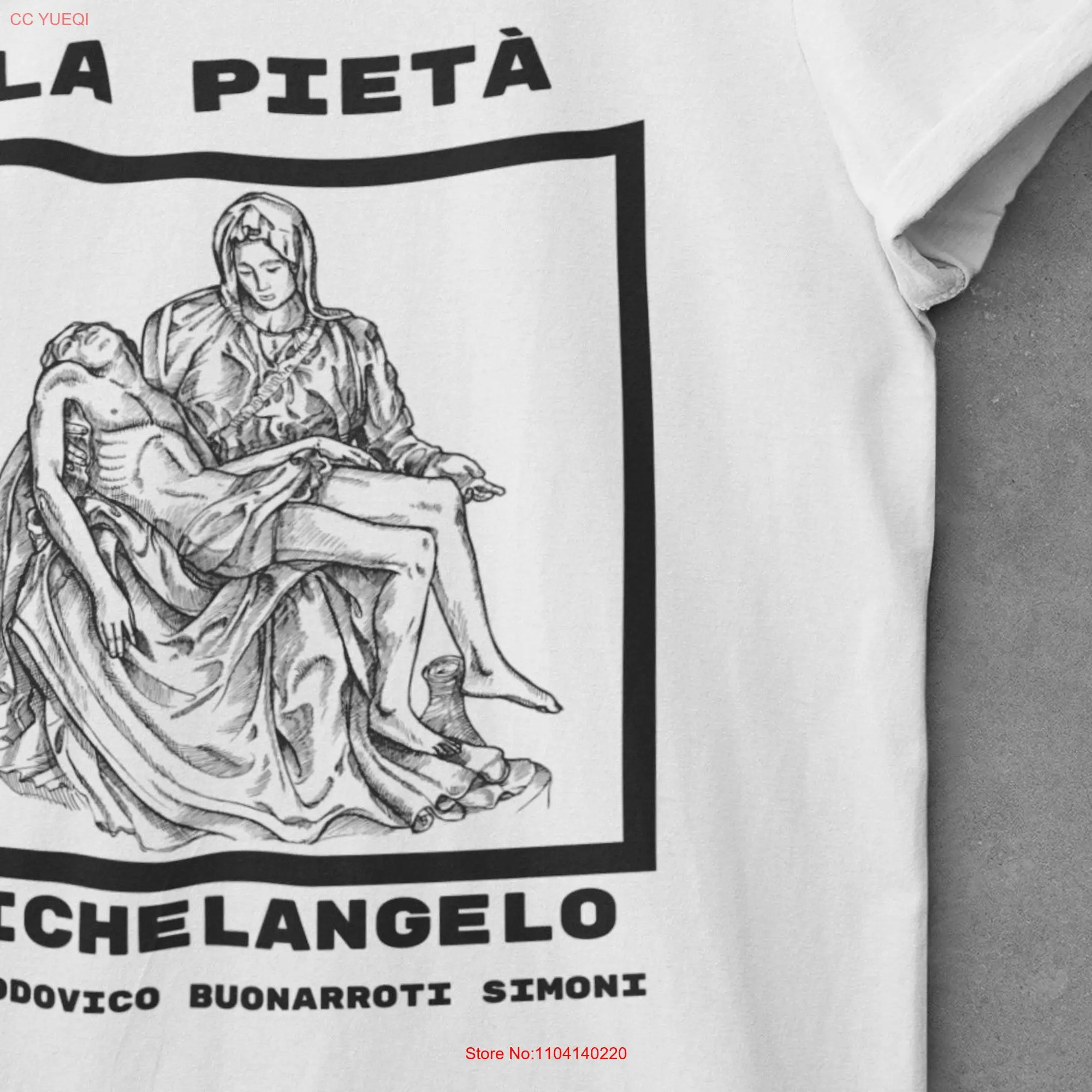 La Pieta Sculpture T shirt Michelangelo long or short sleeves