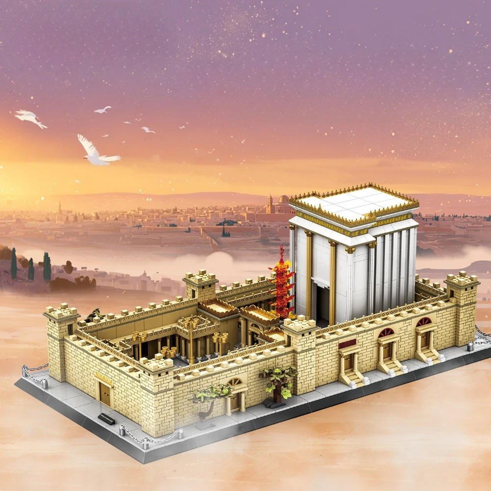 

MOC Jerusalem Temple Town Of Peace Palace Building Blocks Set Faithful Church Architecture Idea Toys For Children Birthday Gifts