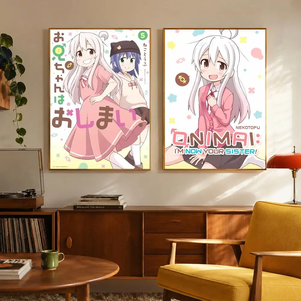 Whimsical Anime O-Onimai Im Now Your Sister Poster Digital Solvent Print Waterproof PP Fade-Resistant Wall Art Room Decor Gift