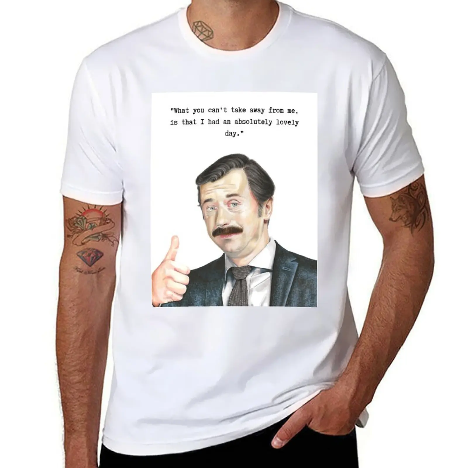 

Mike Wozniak, Taskmaster, lovely day T-Shirt man t shirts for men casual t shirts for man pack cotton T-Shirt
