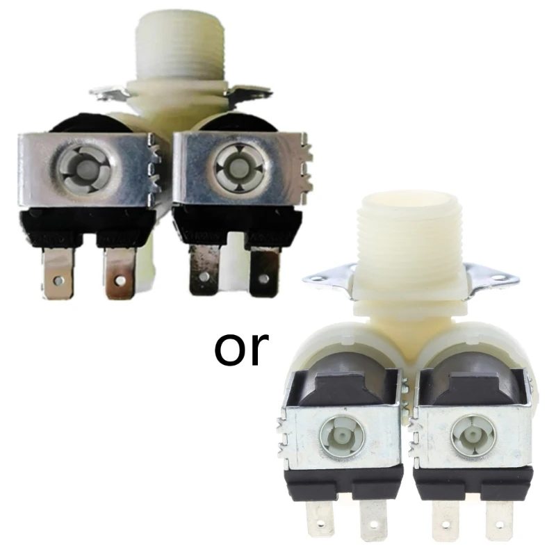 Katup Solenoid listrik air profesional, 110V/220V/12V/24V satu dalam dua Keluar biasanya tertutup digunakan untuk mesin cuci