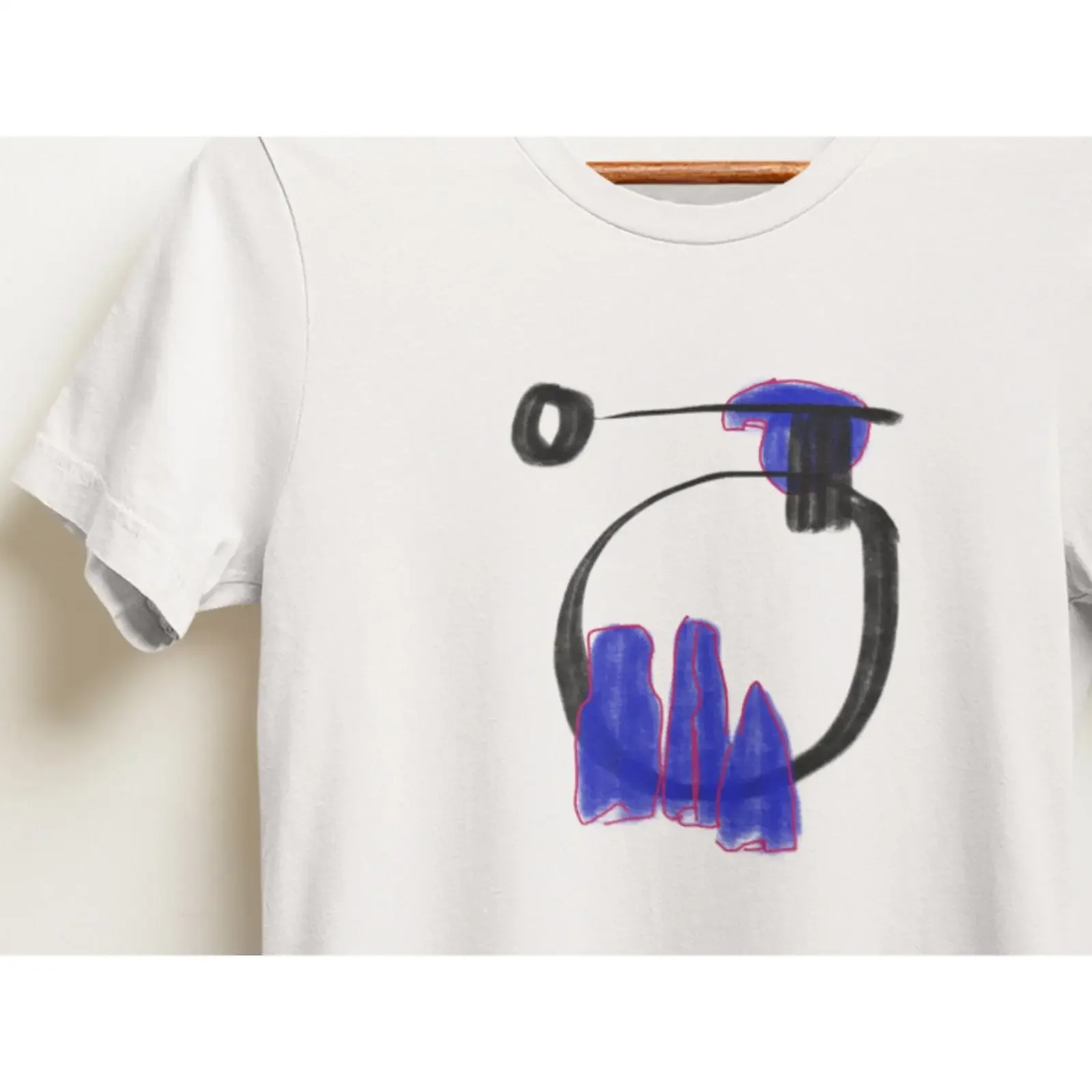 AHA Minimal Abstract Composition T Shirt Modern  vintage Washed Unisex Casual Comfortable Soft designer clothes Breathable