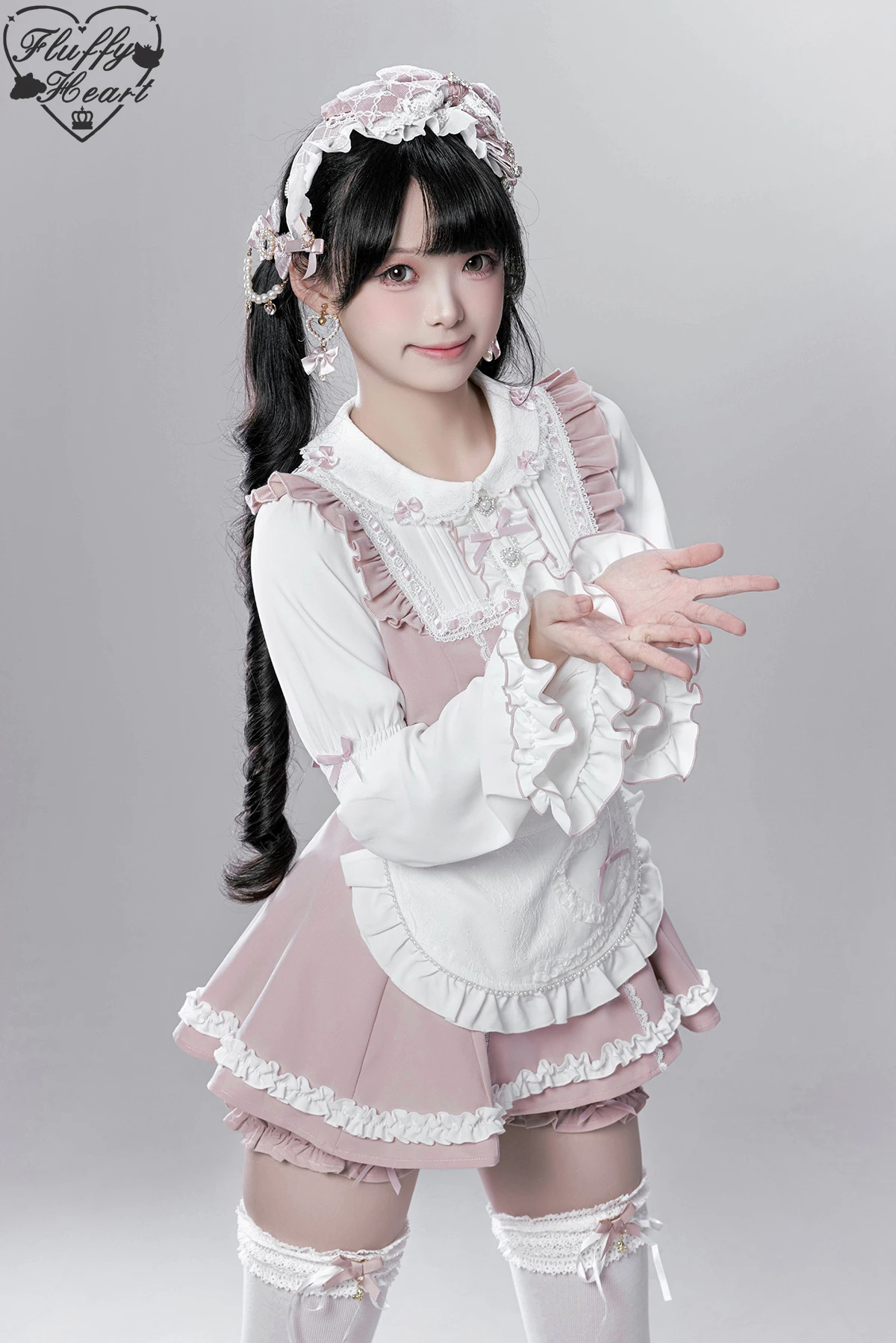 خريف جديد اليابانية Rojita نمط SC دعوى خادمة نظرة فستان فوقي انفصال المئزر السراويل الحلو لطيف 3 قطع مجموعة الملابس النسائية