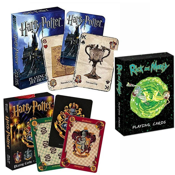 Academy of Magic Playing Card Game Poker Suit Anime Figure Group Academy Castle Package Board Game Entertainm Gift Collection