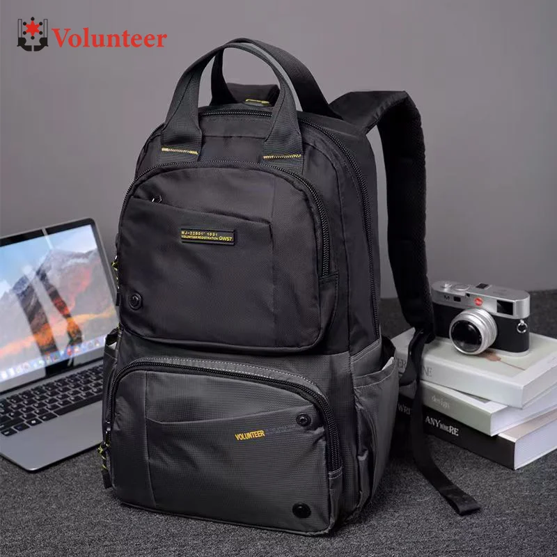 

Volunteer Backpack for Men 2023 New Fashionable Waterproof Large Capacity High Quality Multi-pocket Casual Travel Bags1698-02