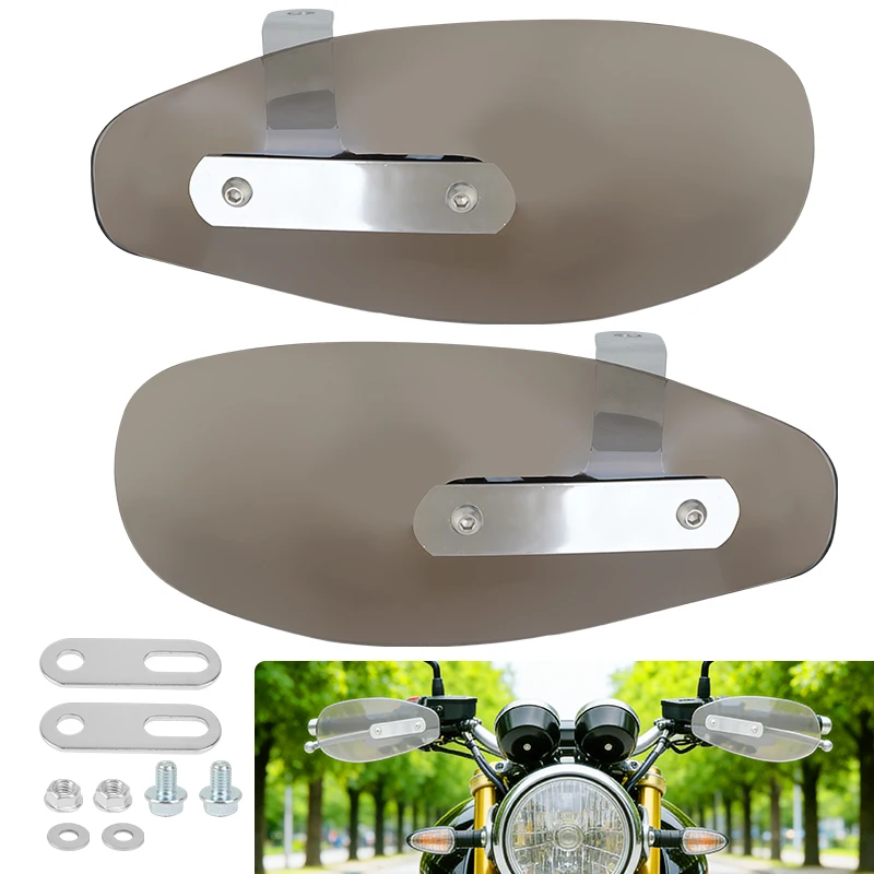 

For Harley Honda Yamaha Suzuki Chopper Motorcycle Cold Windshield Handle Bar Hand Guard Protector Wind Deflector Shield