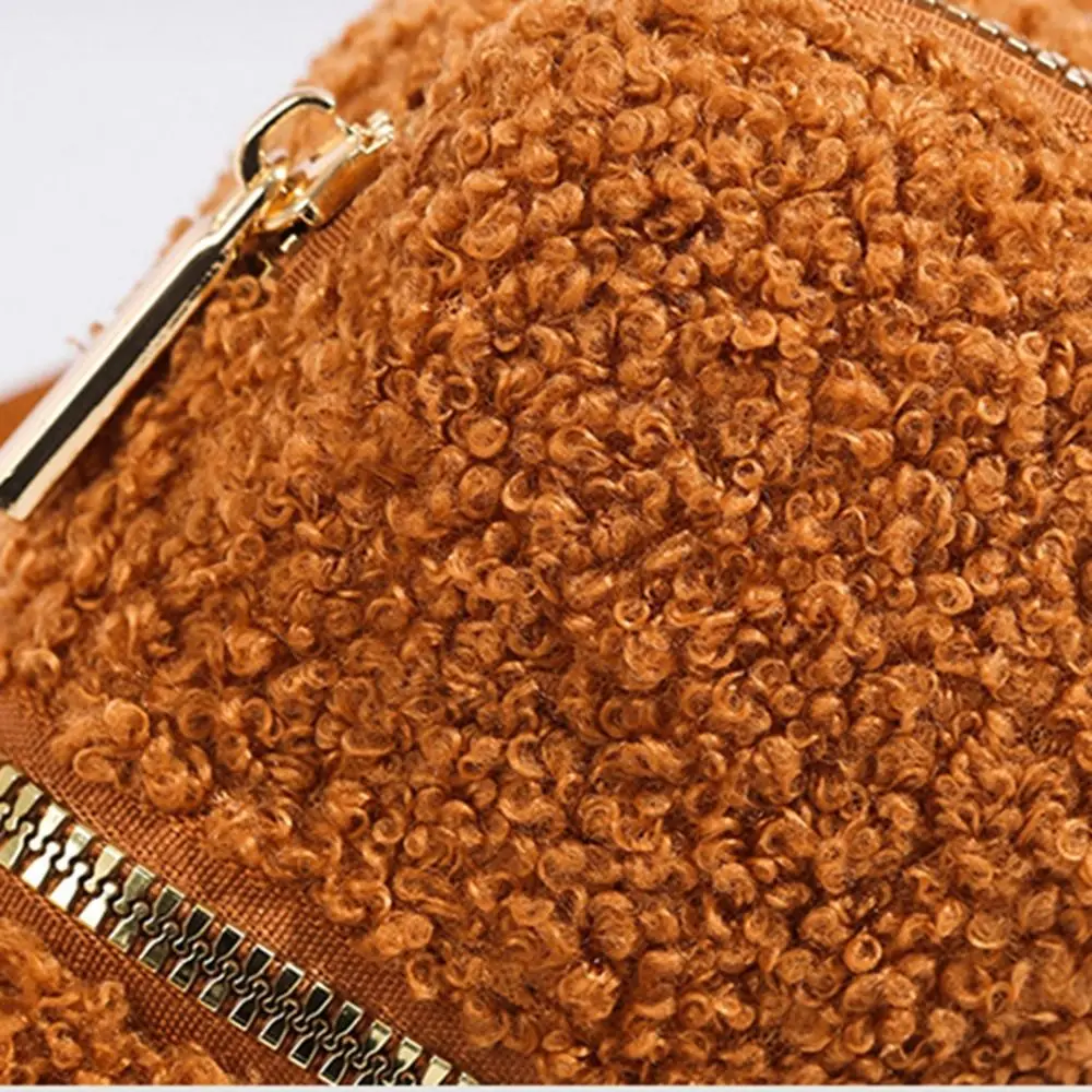 Money Bag Pendant Coin Purse Keychain Lamb Wool Fleece Mini Storage Bag Cartoon Jewelry Packing Bag Earphone Bag Female/Girls