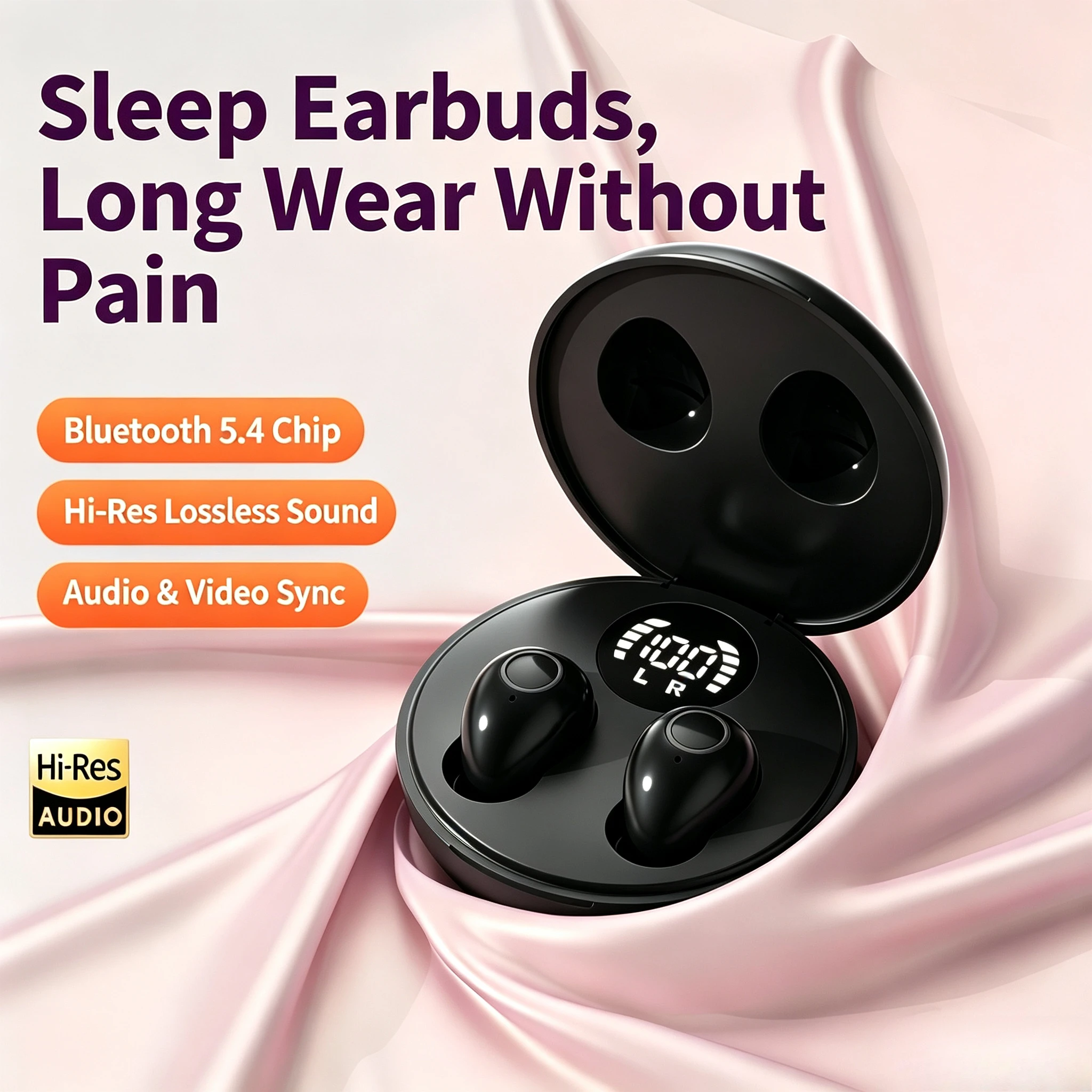 Upgraded TWS Wireless Earbuds Ultra‑Noise Canceling Gaming Headphones Low Latency Low Power Consumption with LED Digital Display