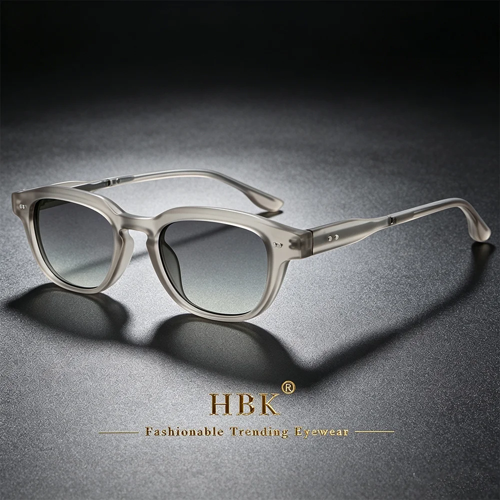 HBK Retro Men Sunglasses Retro Brand Design Sun Glasses Cellulose Propionate Temple Tips Fashion Rectangle Travel Party