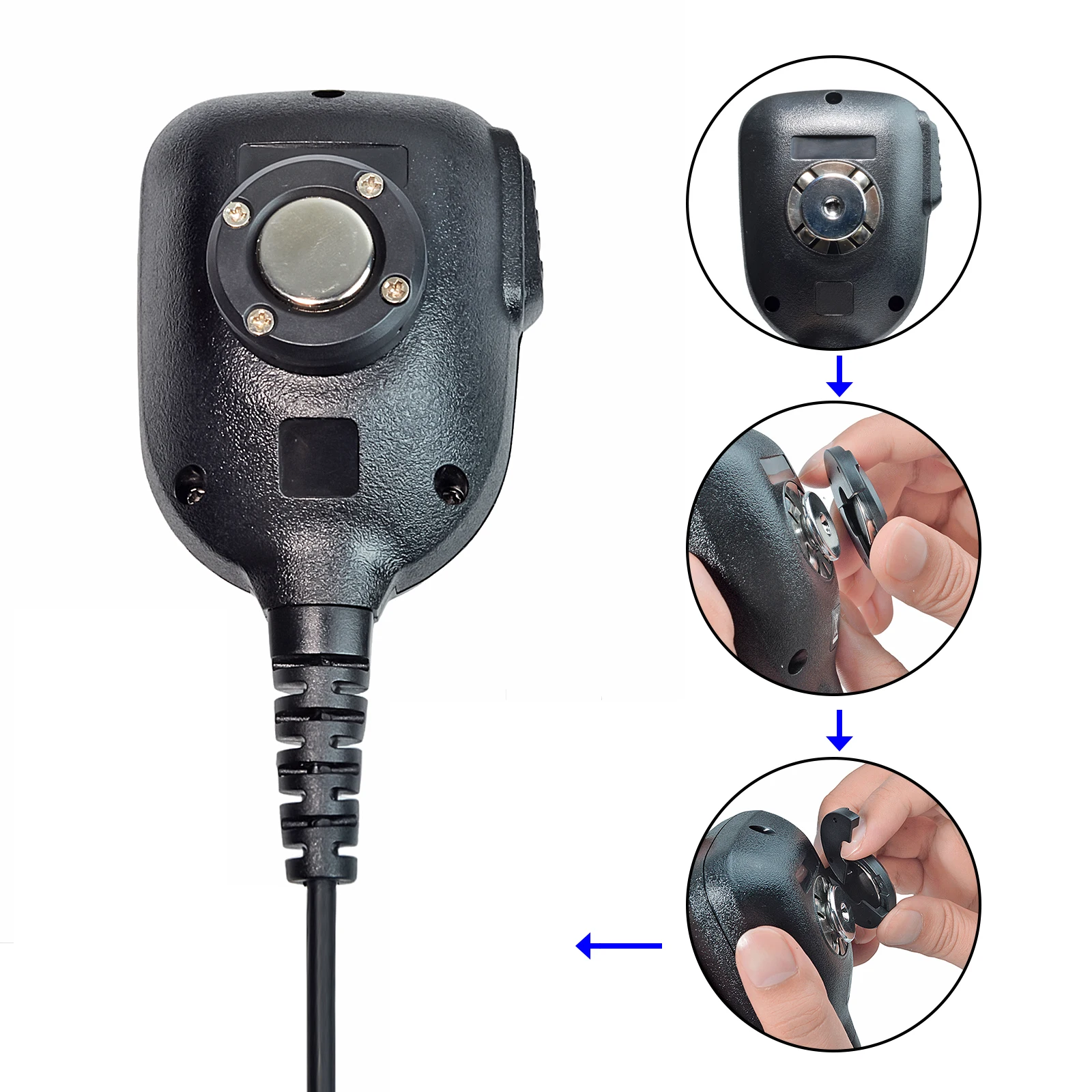 Magnetic MIC Mount Bracket,มือไมโครโฟนวงเล็บคงที่,รถแดชบอร์ด Wall Mount สําหรับ Motorola HLN9073B Kenwood TK768