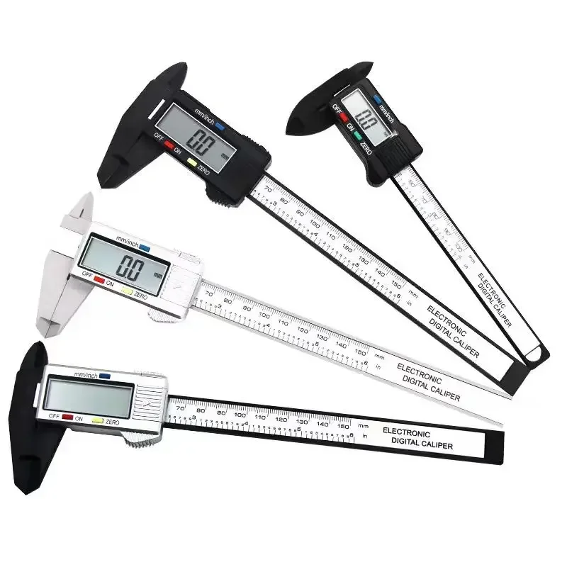 1PC Plastic Vernier Caliper Digital Display Caliper Mini Text Play Caliper Student Vernier Ruler 0 to 150mm Measuring Tool