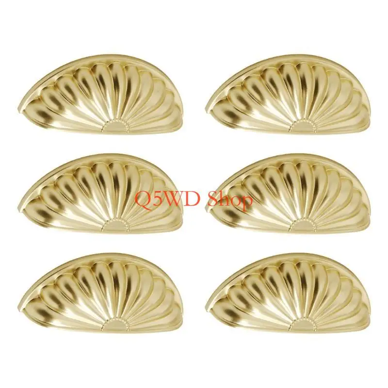 Q5WD 6Pcs Metal Knob Drawer Pulls Furniture Handle for Cupboard Wardrobe Enduring
