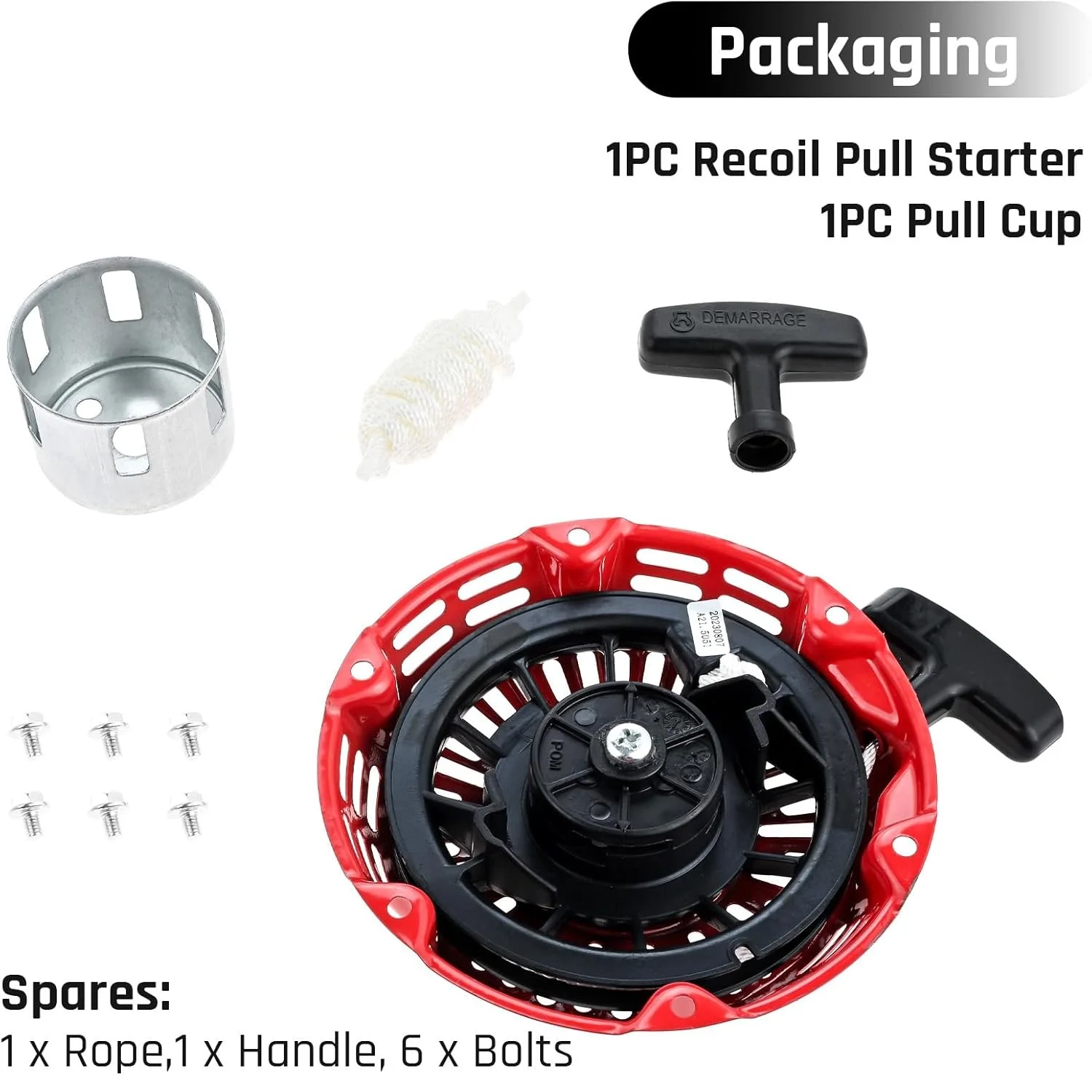 Recoil Pull Starter Start Cup Pull Cord Kit for Honda GX120 GX160 GX200 168F Engines Generetors #28400-ZE1-003ZF 28400-ZH8-013YA